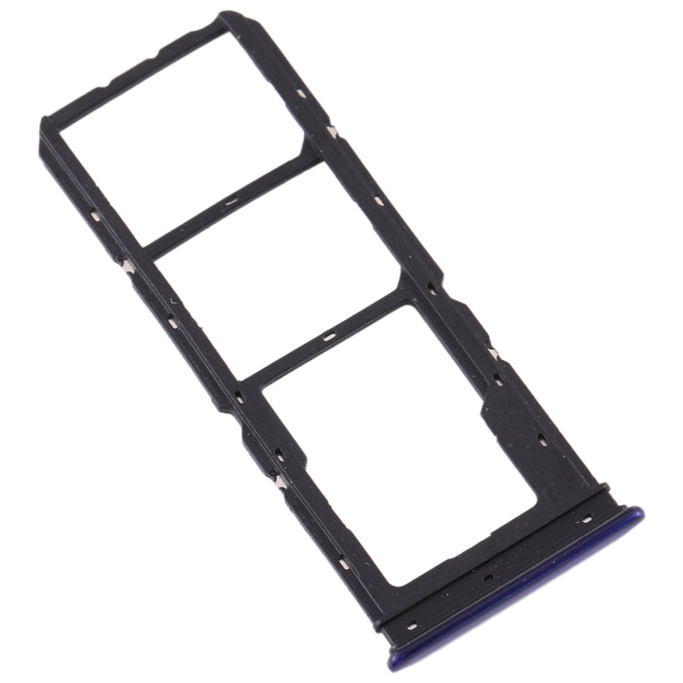 For Vivo Y7s SIM Card Tray + SIM Card Tray + Micro SD Card Tray (Purple) - Card Tray by buy2fix | Online Shopping UK | buy2fix