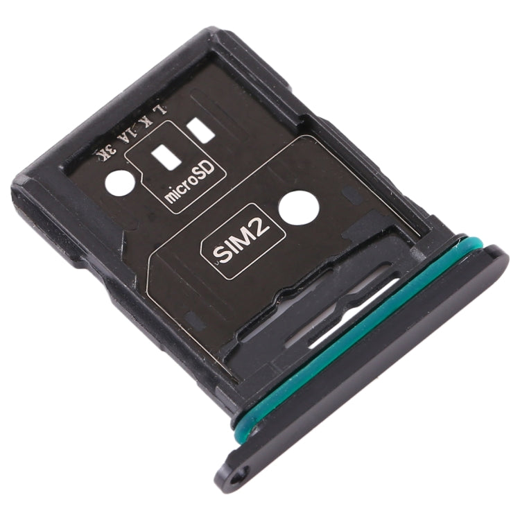For OPPO Reno 10x zoom SIM Card Tray + SIM Card Tray / Micro SD Card Tray (Black) - Card Tray by buy2fix | Online Shopping UK | buy2fix