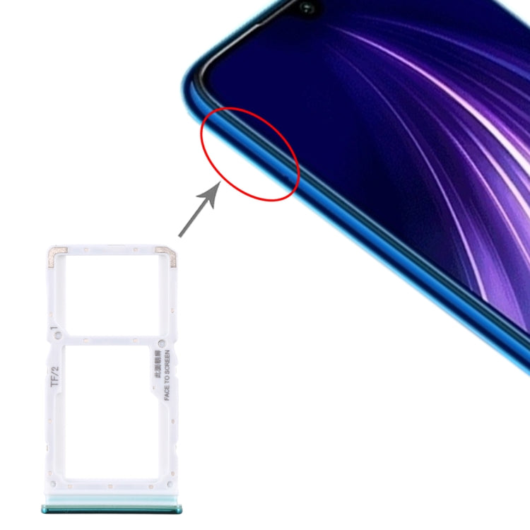 SIM Card Tray + SIM Card Tray / Micro SD Card Tray for Xiaomi Redmi Note 8 Pro (Green) - Card Tray by buy2fix | Online Shopping UK | buy2fix
