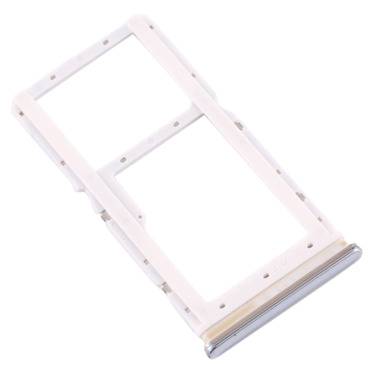 SIM Card Tray + SIM Card Tray / Micro SD Card Tray for Xiaomi Redmi Note 8 Pro (Silver) - Card Tray by buy2fix | Online Shopping UK | buy2fix