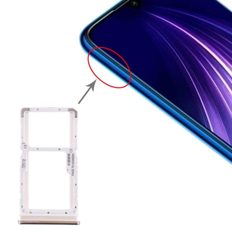 SIM Card Tray + SIM Card Tray / Micro SD Card Tray for Xiaomi Redmi Note 8 Pro (Silver) - Card Tray by buy2fix | Online Shopping UK | buy2fix