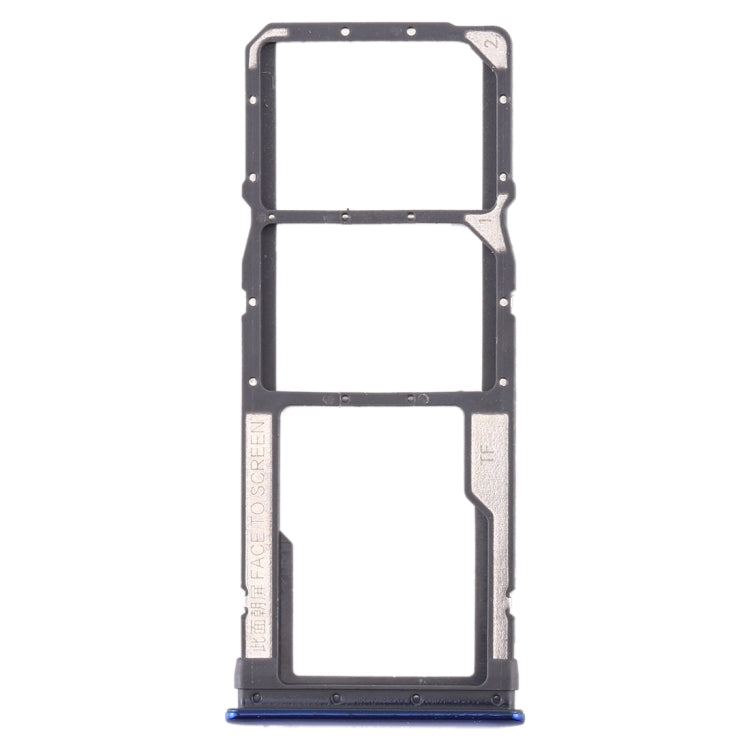 SIM Card Tray + SIM Card Tray + Micro SD Card Tray for Xiaomi Redmi Note 8 (Blue) - Card Tray by buy2fix | Online Shopping UK | buy2fix