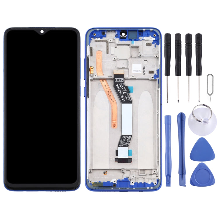 TFT LCD Screen for Xiaomi Redmi Note 8 Pro Digitizer Full Assembly with Frame (Double SIM Card Version)(Blue) - LCD Screen by buy2fix | Online Shopping UK | buy2fix
