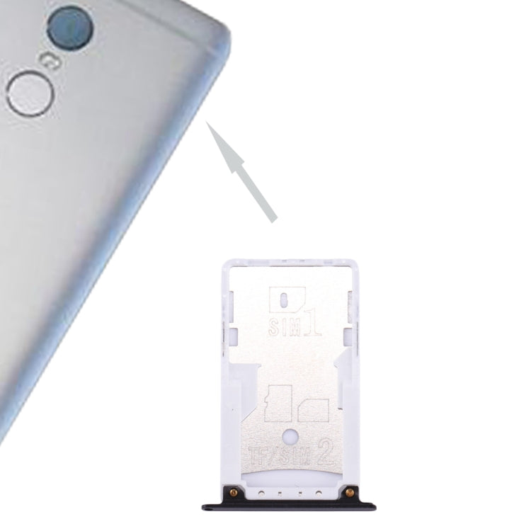 For Xiaomi Redmi Note 4 SIM & SIM / TF Card Tray(Black) - Card Tray by buy2fix | Online Shopping UK | buy2fix