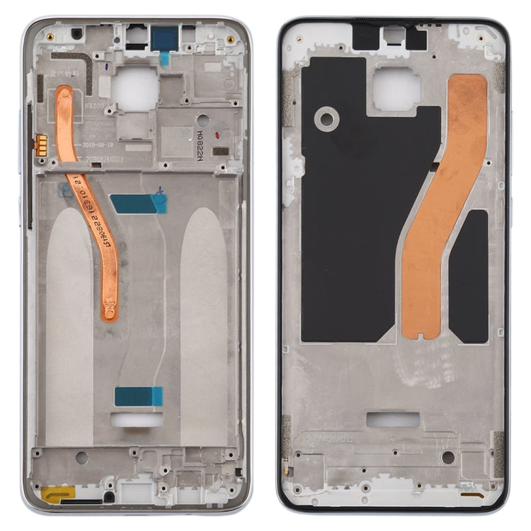 Front Housing LCD Frame Bezel Plate for Xiaomi Redmi Note 8 Pro (Double SIM Version)(White) - Frame Bezel Plate by buy2fix | Online Shopping UK | buy2fix