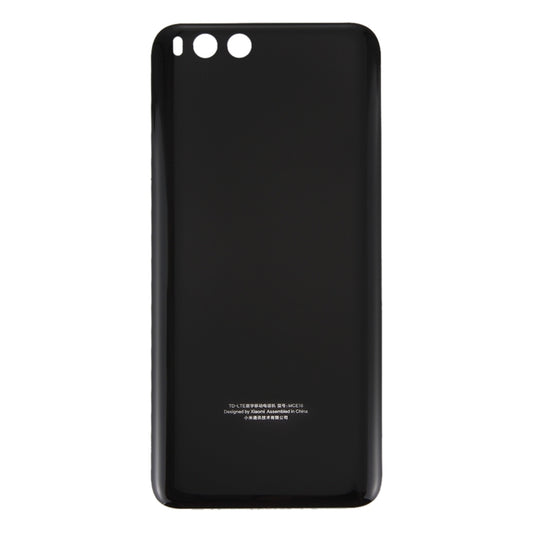 For Xiaomi Mi 6 Glass Battery Back Cover(Black) - Back Cover by buy2fix | Online Shopping UK | buy2fix