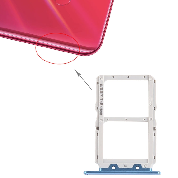 SIM Card Tray + SIM Card Tray for Huawei Nova 4 (Blue) by buy2fix