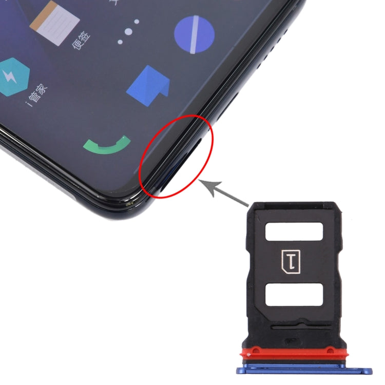 For Vivo iQOO Pro SIM Card Tray + SIM Card Tray (Blue) - Card Tray by buy2fix | Online Shopping UK | buy2fix