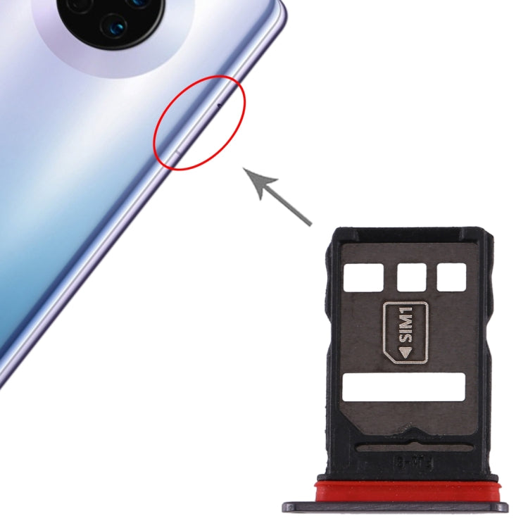 Original SIM Card Tray + NM Card Tray for Huawei Mate 30 (Black) by buy2fix