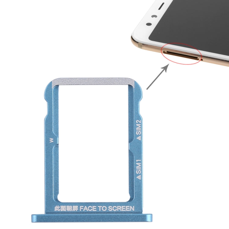 Double SIM Card Tray for Xiaomi Mi 6X (Blue) by buy2fix