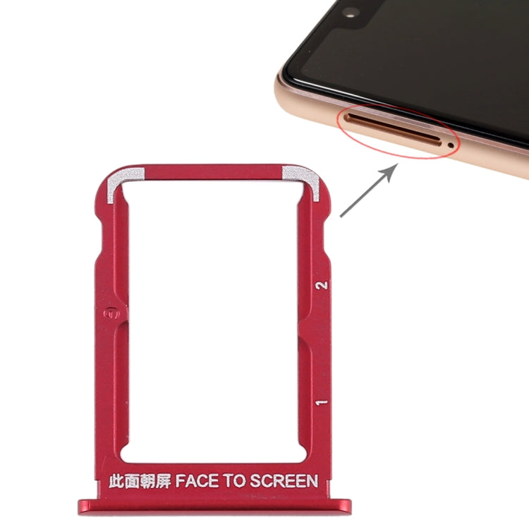SIM Card Tray for Xiaomi Mi 8 SE (Red) by buy2fix