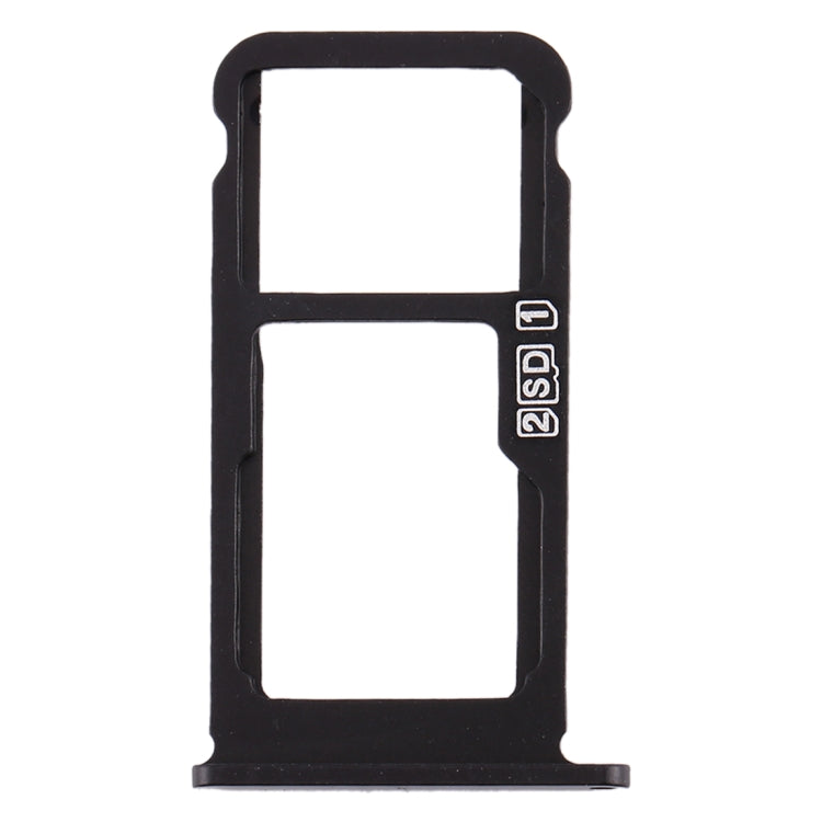 SIM Card Tray + SIM Card Tray / Micro SD Card Tray for Nokia 7.1 / TA-1100 TA-1096 TA-1095 TA-1085 TA-1097 (Black) - Card Tray by buy2fix | Online Shopping UK | buy2fix
