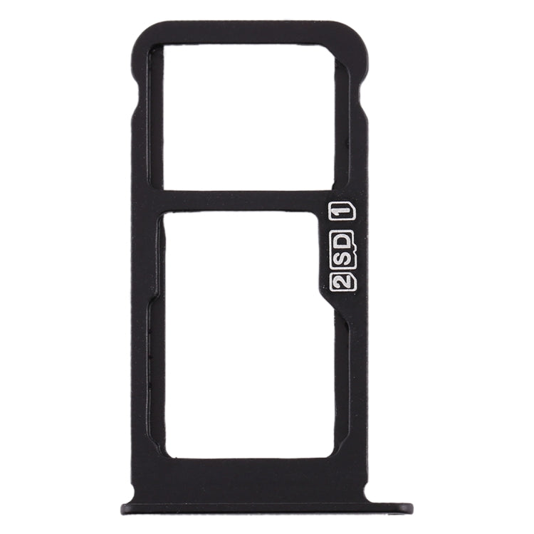SIM Card Tray + SIM Card Tray / Micro SD Card Tray for Nokia X6 (2018) / TA-1099 / 6.1 Plus (Black) - Card Tray by buy2fix | Online Shopping UK | buy2fix