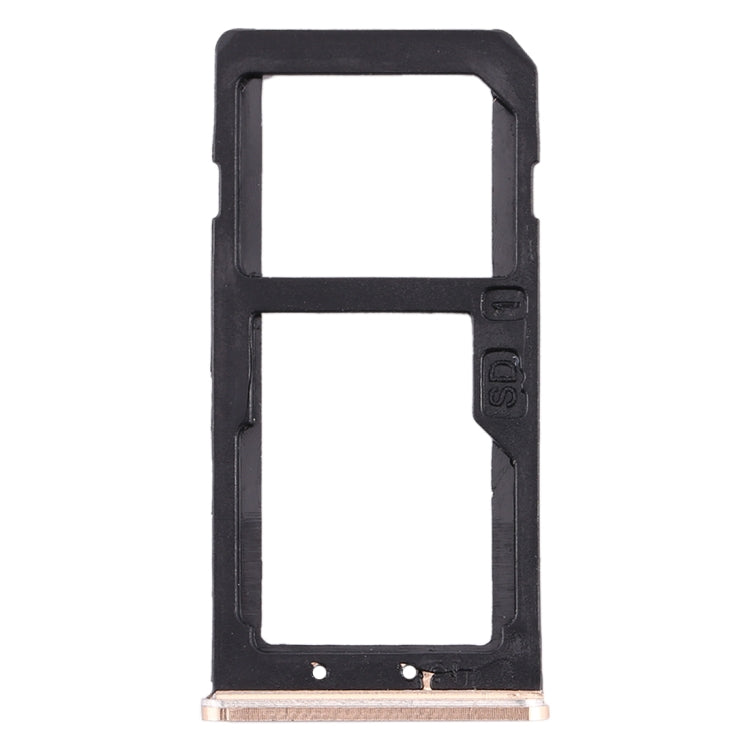 SIM Card Tray + SIM Card Tray / Micro SD Card Tray for Nokia 6 TA-1000 TA-1003 TA-1021 TA-1025 TA-1033 TA-1039 (Gold) - Card Tray by buy2fix | Online Shopping UK | buy2fix