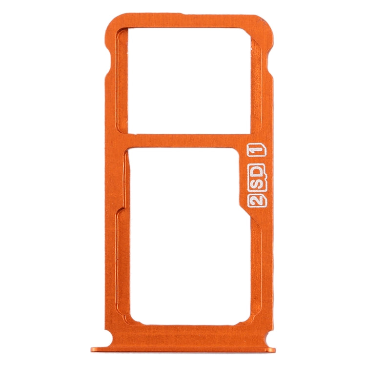 SIM Card Tray + SIM Card Tray / Micro SD Card Tray for Nokia 7 Plus TA-1062 (Orange) - Card Tray by buy2fix | Online Shopping UK | buy2fix