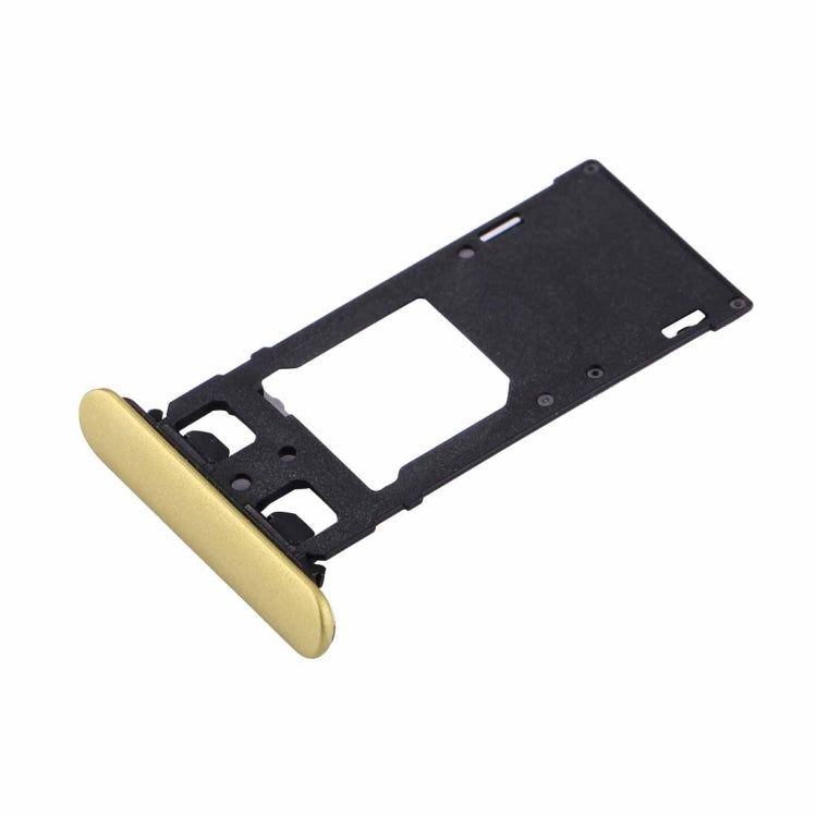 for Sony Xperia XZs (Dual SIM Version) SIM & Micro SD / SIM Card Tray(Gold) by buy2fix