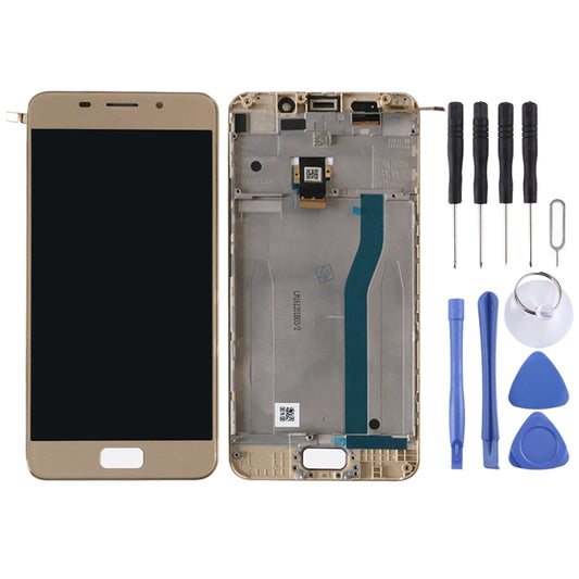 OEM LCD Screen for ASUS Zenfone 3S Max ZC521TL X00GD Digitizer Full Assembly with Frame(Gold) by buy2fix