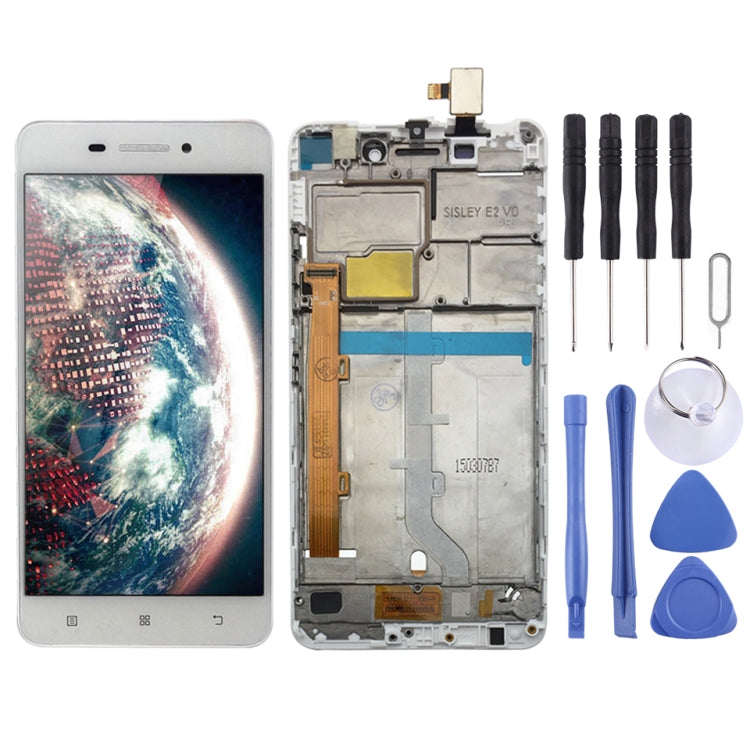 OEM LCD Screen for Lenovo S60 S60W S60T S60A Digitizer Full Assembly with Frame (White) - LCD Screen by buy2fix | Online Shopping UK | buy2fix
