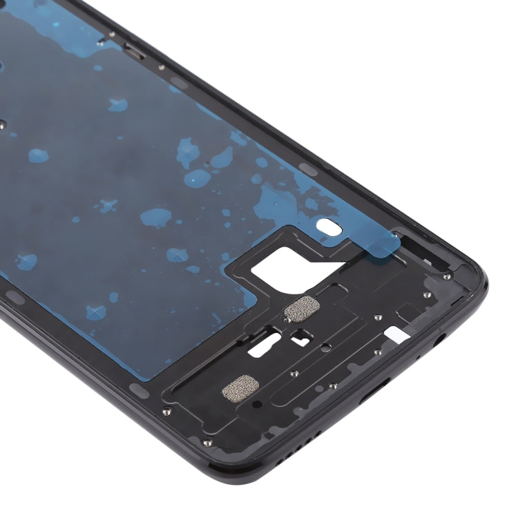 For OnePlus 6 Front Housing LCD Frame Bezel Plate with Side Keys (Frosted Black) - Frame Bezel Plate by buy2fix | Online Shopping UK | buy2fix