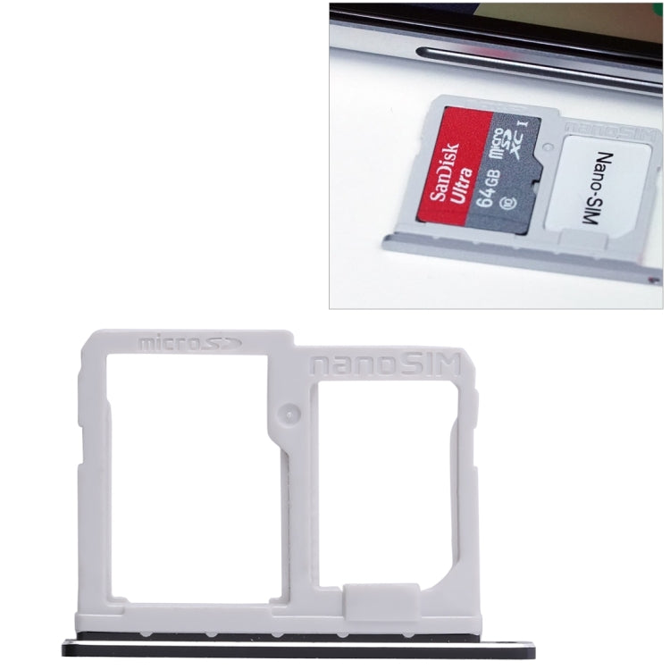 SIM Card Tray + Micro SD Card Tray for LG Q6 / M700 / M700N / G6 Mini(Black) - For LG by buy2fix | Online Shopping UK | buy2fix