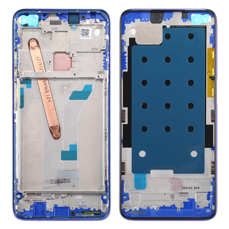 Front Housing LCD Frame Bezel Plate for Xiaomi Redmi K30 5G (Blue) - Frame Bezel Plate by buy2fix | Online Shopping UK | buy2fix