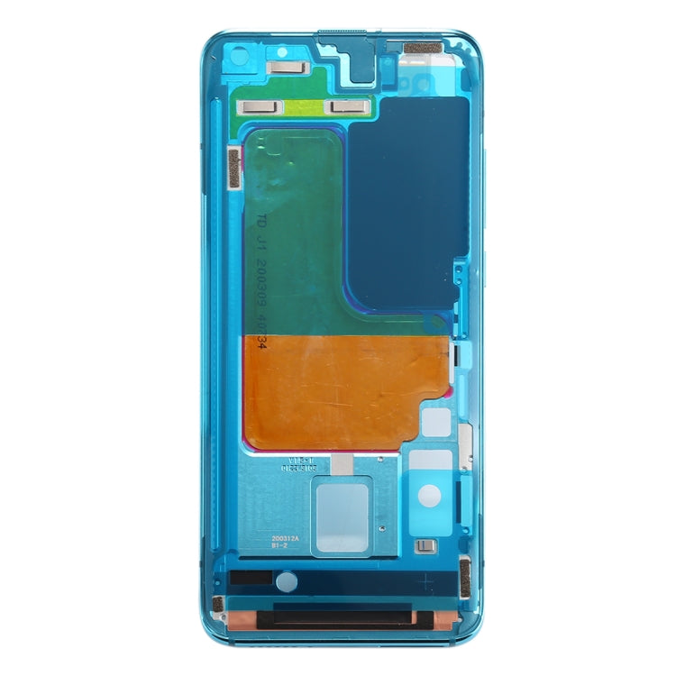 Front Housing LCD Frame Bezel Plate for Xiaomi Mi 10 5G / Mi 10 Pro 5G(Blue) - Frame Bezel Plate by buy2fix | Online Shopping UK | buy2fix