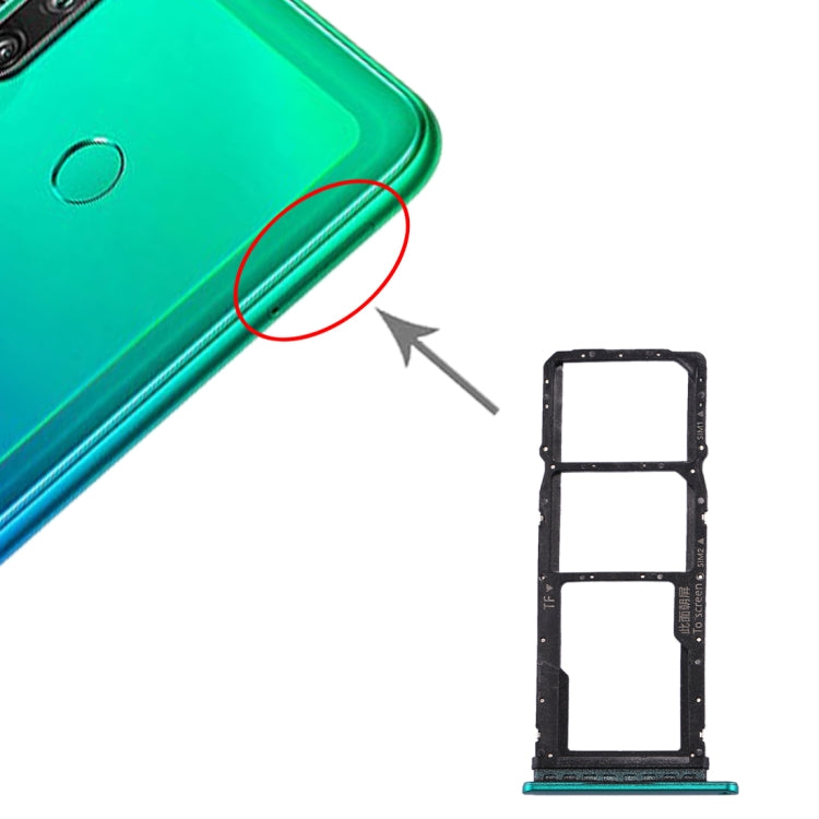 SIM Card Tray + SIM Card Tray + Micro SD Card Tray for Huawei P40 Lite E / Enjoy 10(Green) by buy2fix