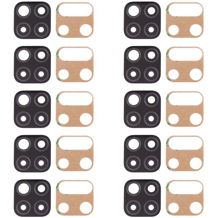 For Huawei P40 Lite 10pcs Original Back Camera Lens (Black) - Camera Series by buy2fix | Online Shopping UK | buy2fix