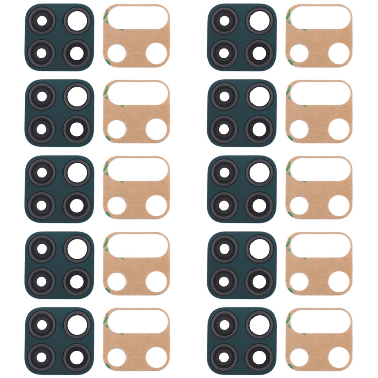 For Huawei P40 Lite 10pcs Original Back Camera Lens (Green) - Camera Series by buy2fix | Online Shopping UK | buy2fix