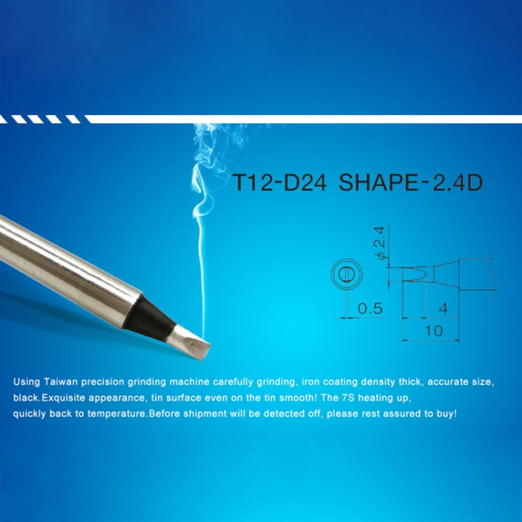 QUICKO T12-D24 Black Welding Lead-free Soldering Iron Tip - Soldering Iron Tip by Quicko | Online Shopping UK | buy2fix