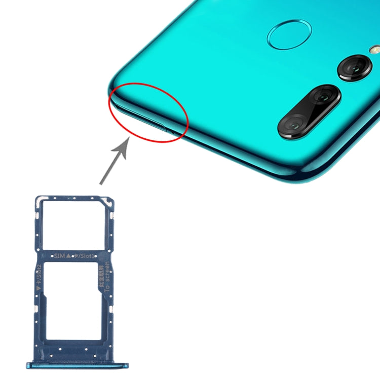 SIM Card Tray + SIM Card Tray / Micro SD Card Tray for Huawei Enjoy 9s (Blue) by buy2fix