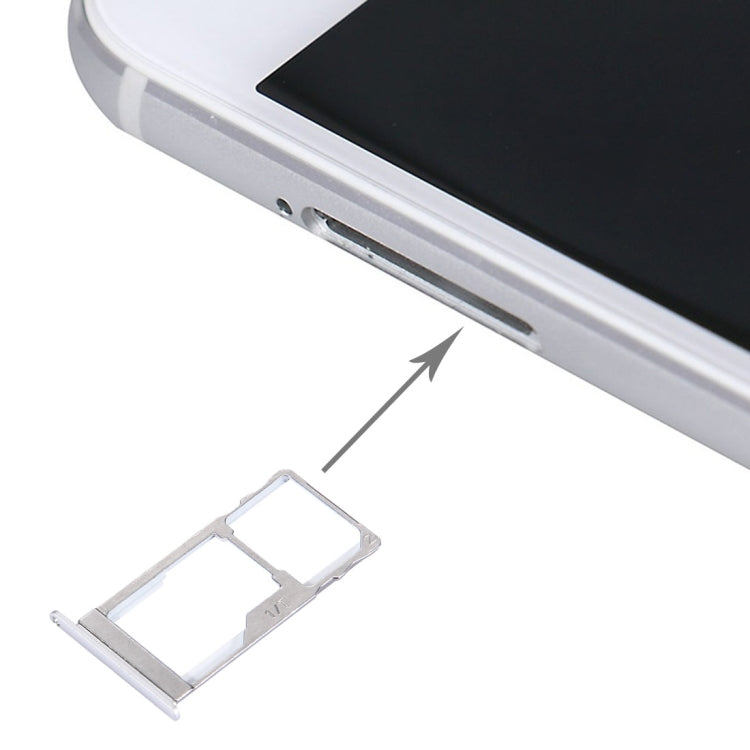 For Meizu Pro 5 SIM + SIM / Micro SD Card Tray (Silver) - For Meizu by buy2fix | Online Shopping UK | buy2fix