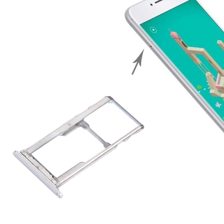 For Meizu M3 Note / Meilan Note 3 SIM + SIM / Micro SD Card Tray (Silver) - For Meizu by buy2fix | Online Shopping UK | buy2fix