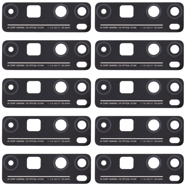For Huawei Nova 7 Pro 5G 10pcs Back Camera Lens (Black) - Camera Series by buy2fix | Online Shopping UK | buy2fix