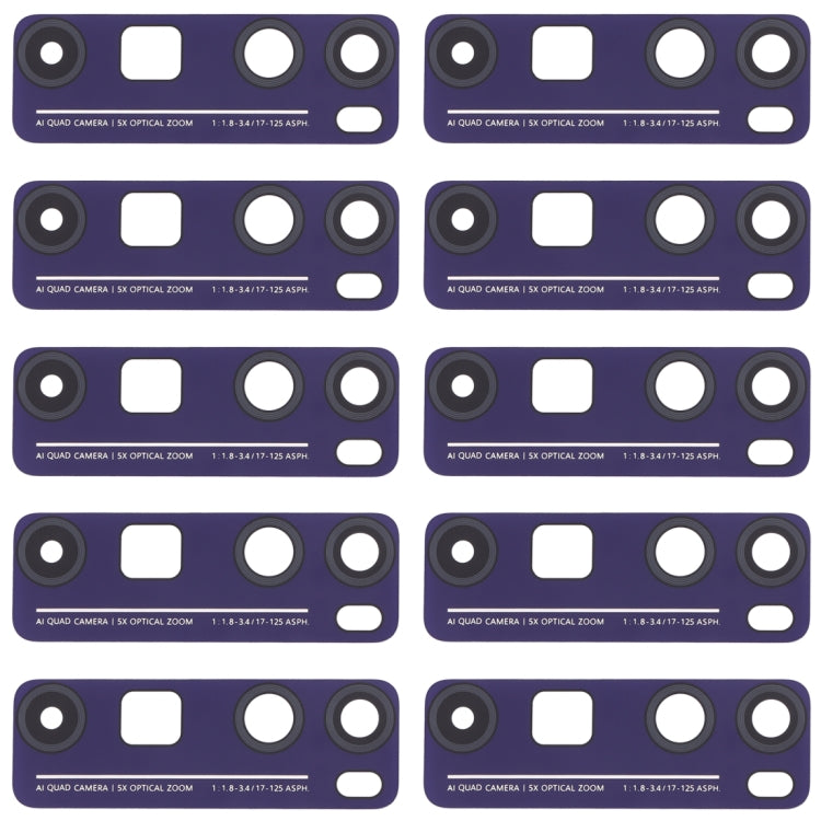 For Huawei Nova 7 Pro 5G 10pcs Back Camera Lens (Purple) - Camera Series by buy2fix | Online Shopping UK | buy2fix