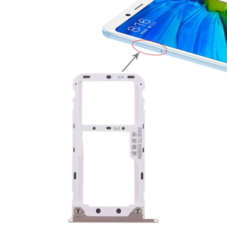 2 SIM Card Tray / Micro SD Card Tray for Xiaomi Redmi Note 5(Gold) by buy2fix