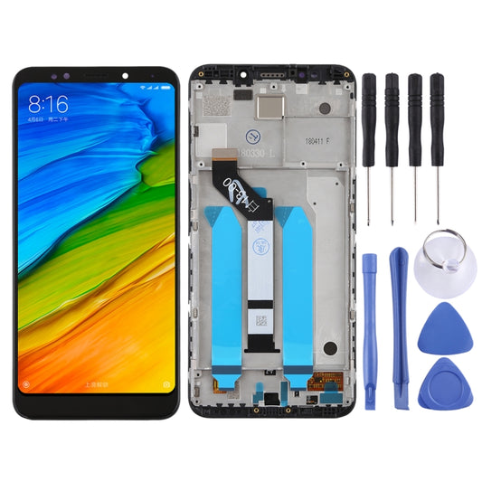 TFT LCD Screen for Xiaomi Redmi 5 Plus Digitizer Full Assembly with Frame(Black) by buy2fix
