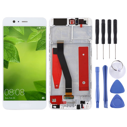 OEM LCD Screen for Huawei P10 Digitizer Full Assembly with Frame(White) by buy2fix