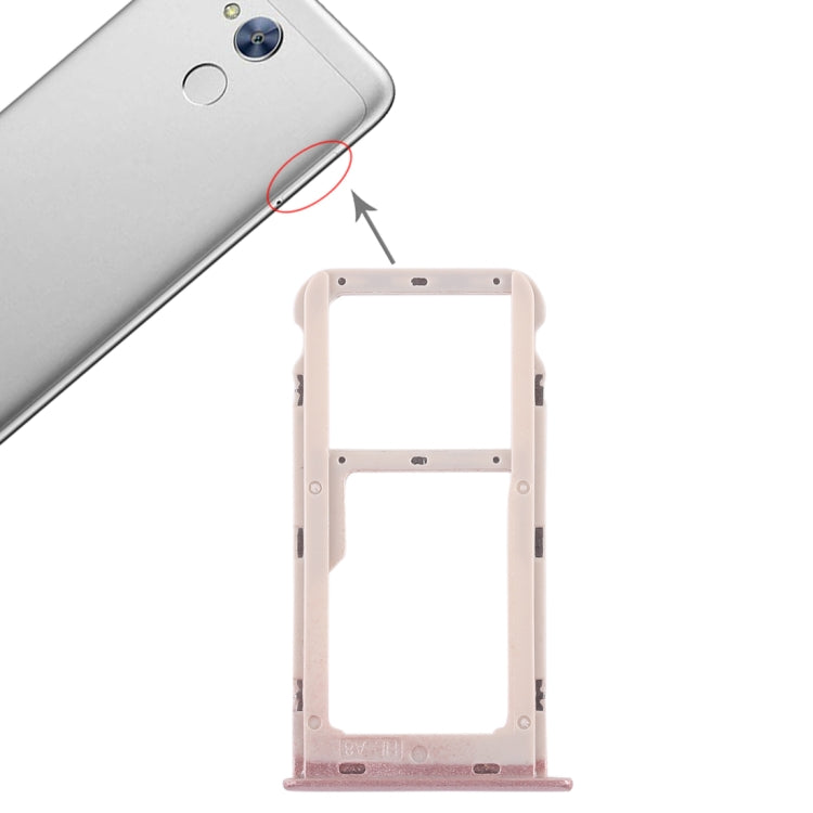 SIM Card Tray + SIM Card Tray / Micro SD Card Tray for Huawei Honor 6A (Pink) by buy2fix