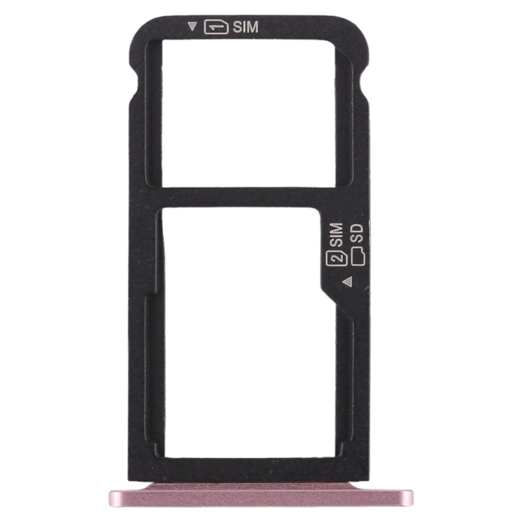 SIM Card Tray + SIM Card Tray / Micro SD Card Tray for Huawei Enjoy 6s (Pink) - Card Socket by buy2fix | Online Shopping UK | buy2fix