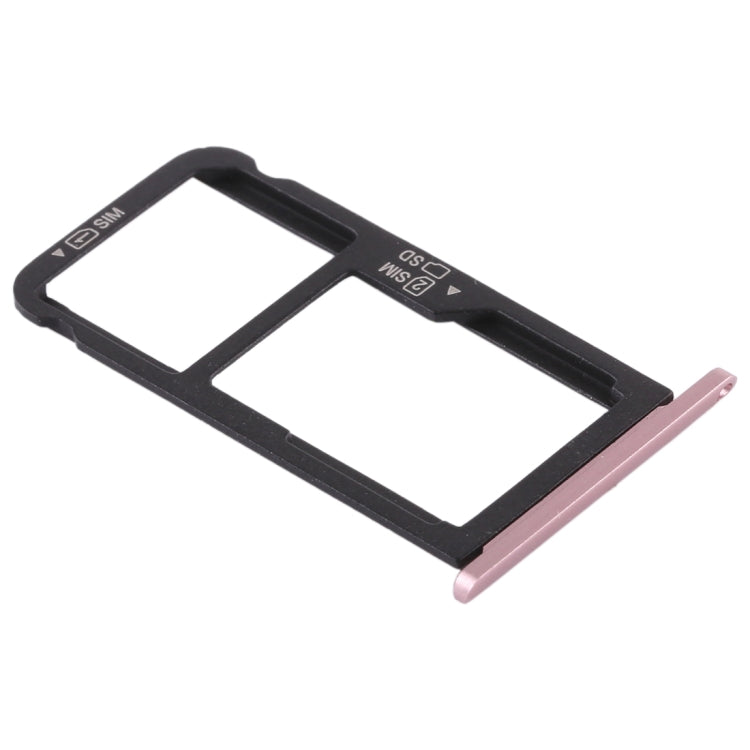 SIM Card Tray + SIM Card Tray / Micro SD Card Tray for Huawei Enjoy 6s (Pink) - Card Socket by buy2fix | Online Shopping UK | buy2fix