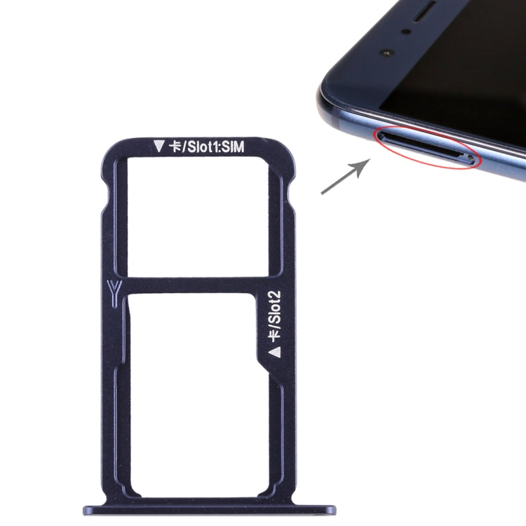 SIM Card Tray + SIM Card Tray / Micro SD Card for Huawei Honor 8 (Blue) by buy2fix