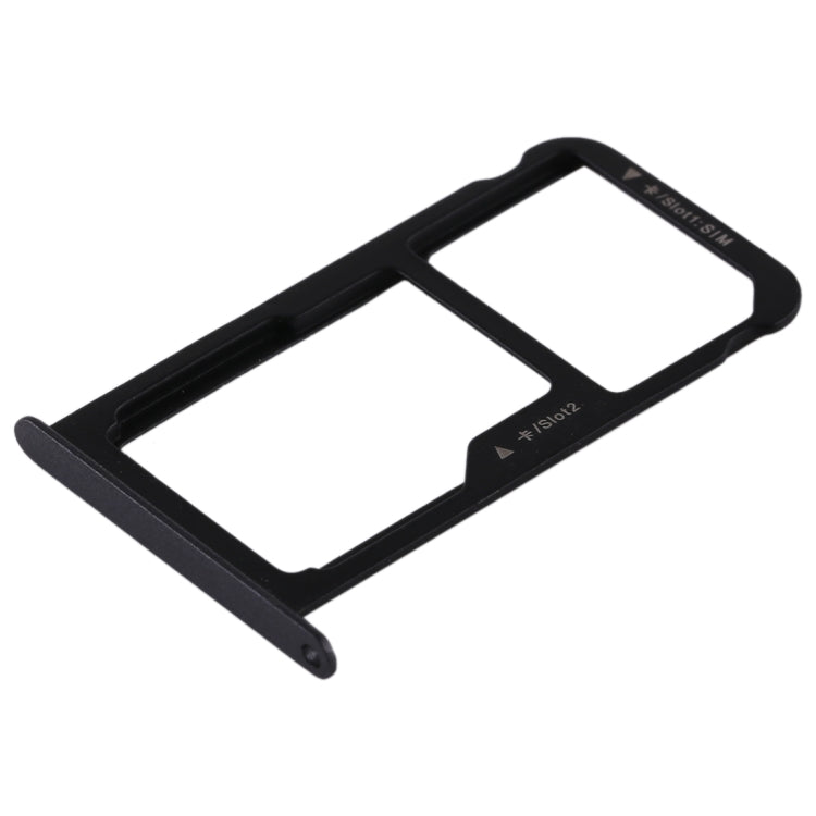 SIM Card Tray + SIM Card Tray / Micro SD Card for Huawei P9 Lite(Black) - Card Socket by buy2fix | Online Shopping UK | buy2fix
