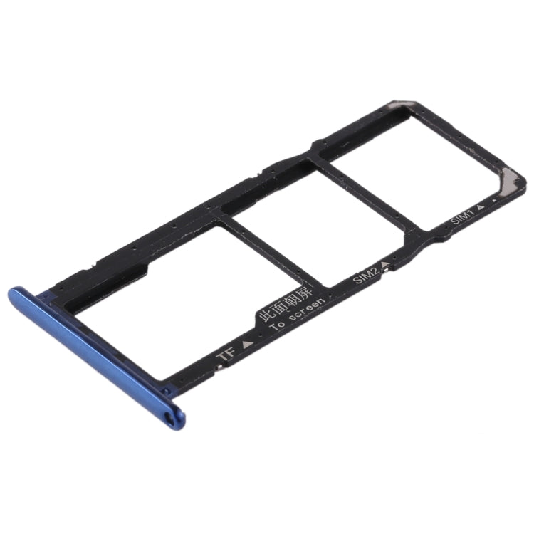 SIM Card Tray + SIM Card Tray + Micro SD Card for Huawei Honor 7A (Blue) - Card Tray by buy2fix | Online Shopping UK | buy2fix