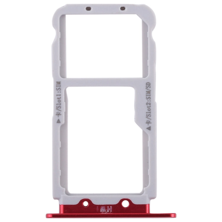 2 SIM Card Tray / Micro SD Card Tray for Huawei Nova 2s(Red) - Card Socket by buy2fix | Online Shopping UK | buy2fix