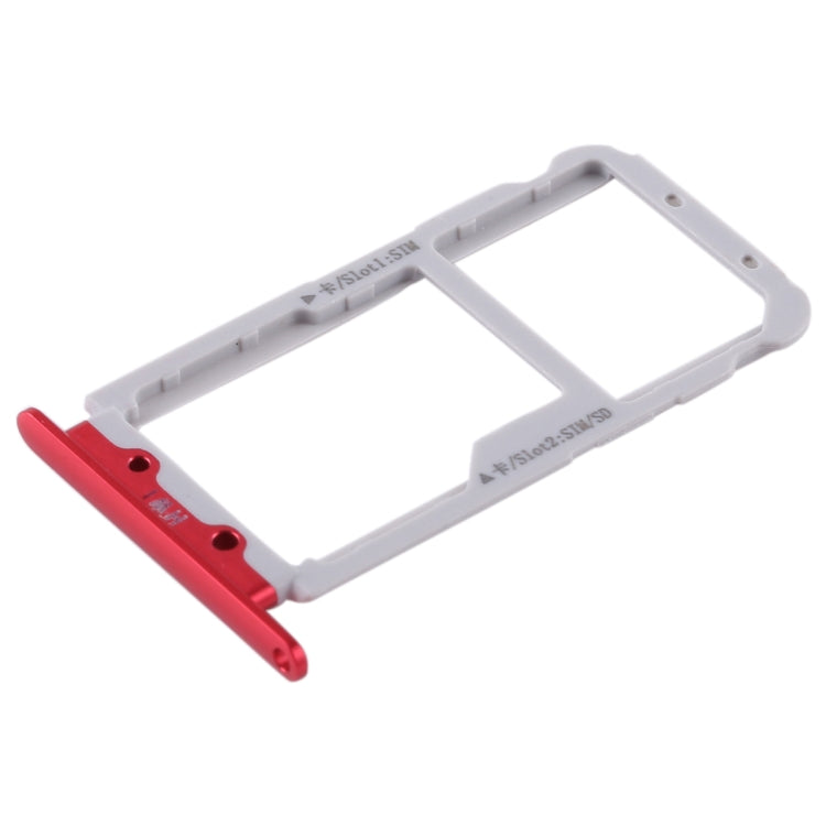 2 SIM Card Tray / Micro SD Card Tray for Huawei Nova 2s(Red) - Card Socket by buy2fix | Online Shopping UK | buy2fix
