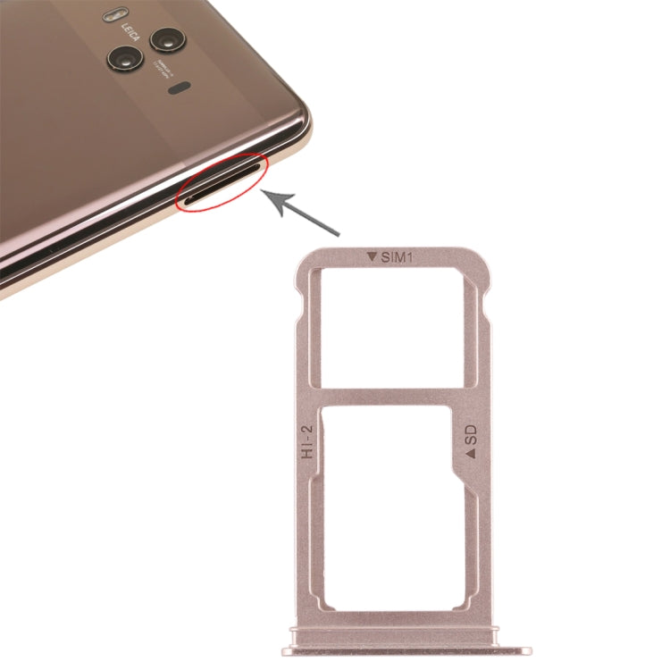 SIM Card Tray + SIM Card Tray / Micro SD Card for Huawei Mate 10 (Gold) by buy2fix