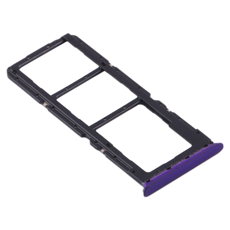 For OPPO Realme 5 Pro / Q SIM Card Tray + SIM Card Tray + Micro SD Card Tray (Purple) by buy2fix