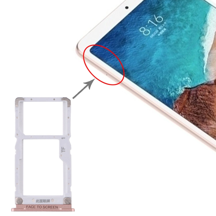 SIM Card Tray + Micro SD Card Tray for Xiaomi Mi Pad 4(Gold) - Card Tray by buy2fix | Online Shopping UK | buy2fix