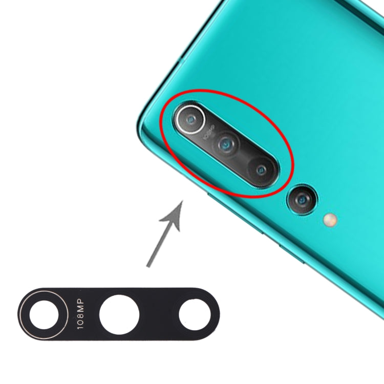 10 PCS Back Camera Lens for Xiaomi Mi 10 5G - Camera by buy2fix | Online Shopping UK | buy2fix